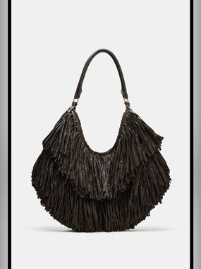 Zara fringe tote bag